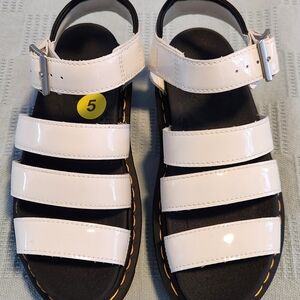 Dr. Martens Black and White Sandals Multi-Strap Design